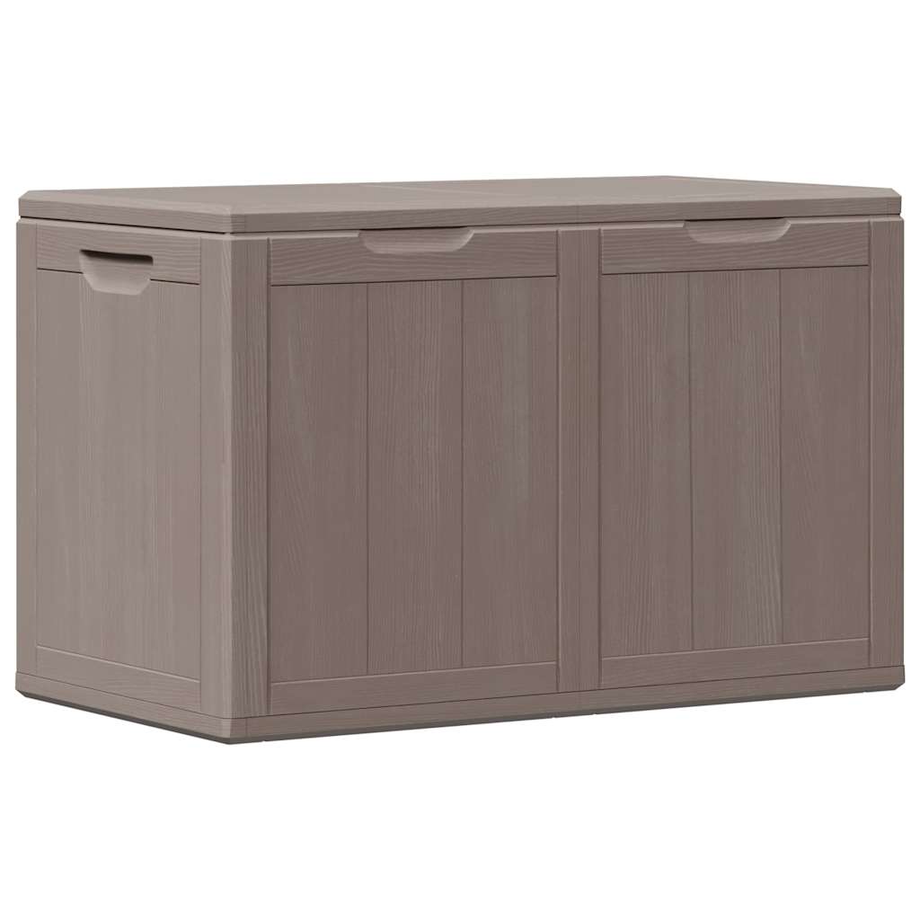 Garten-Aufbewahrungsbox 180 L Braun PP-Holzoptik