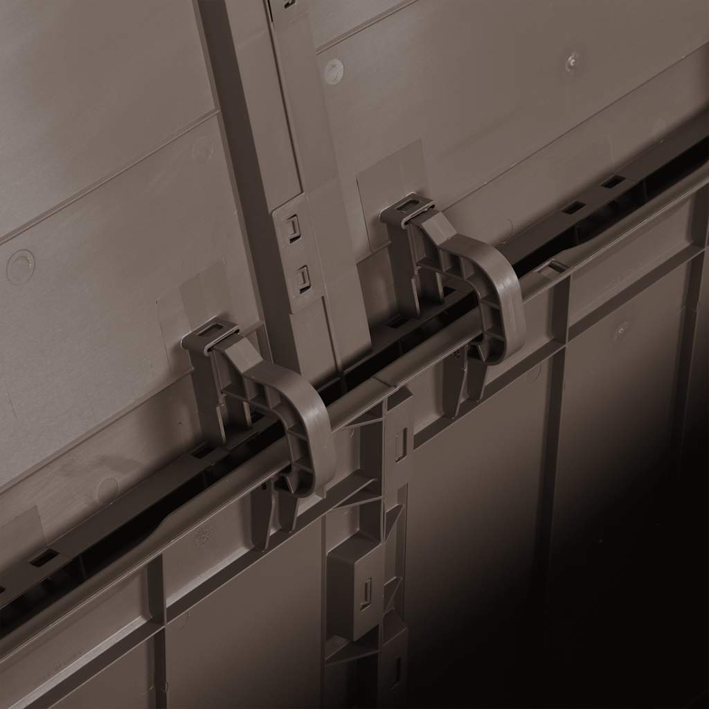 Garten-Aufbewahrungsbox 180 L Braun PP-Holzoptik