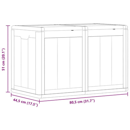 Garten-Aufbewahrungsbox 180 L Braun PP-Holzoptik