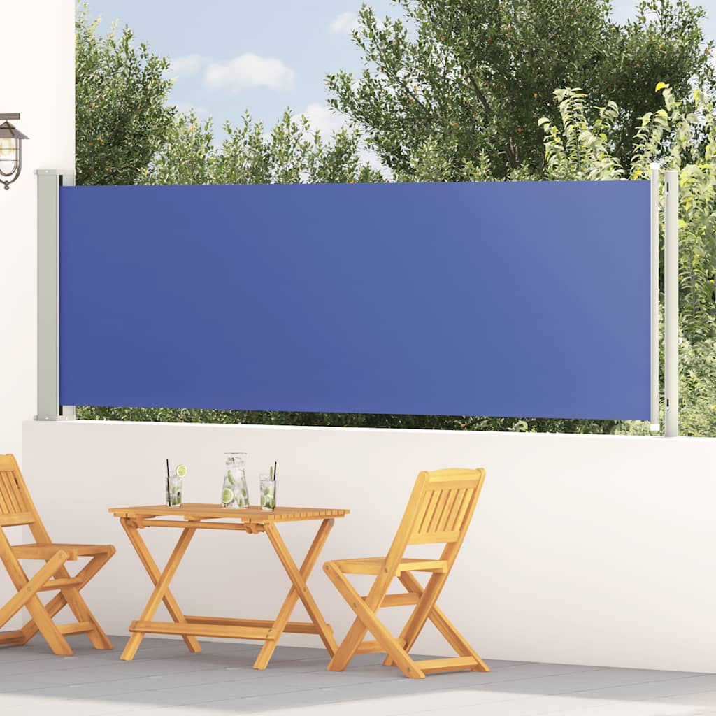 Seitenmarkise Ausziehbar 117x600 cm Blau