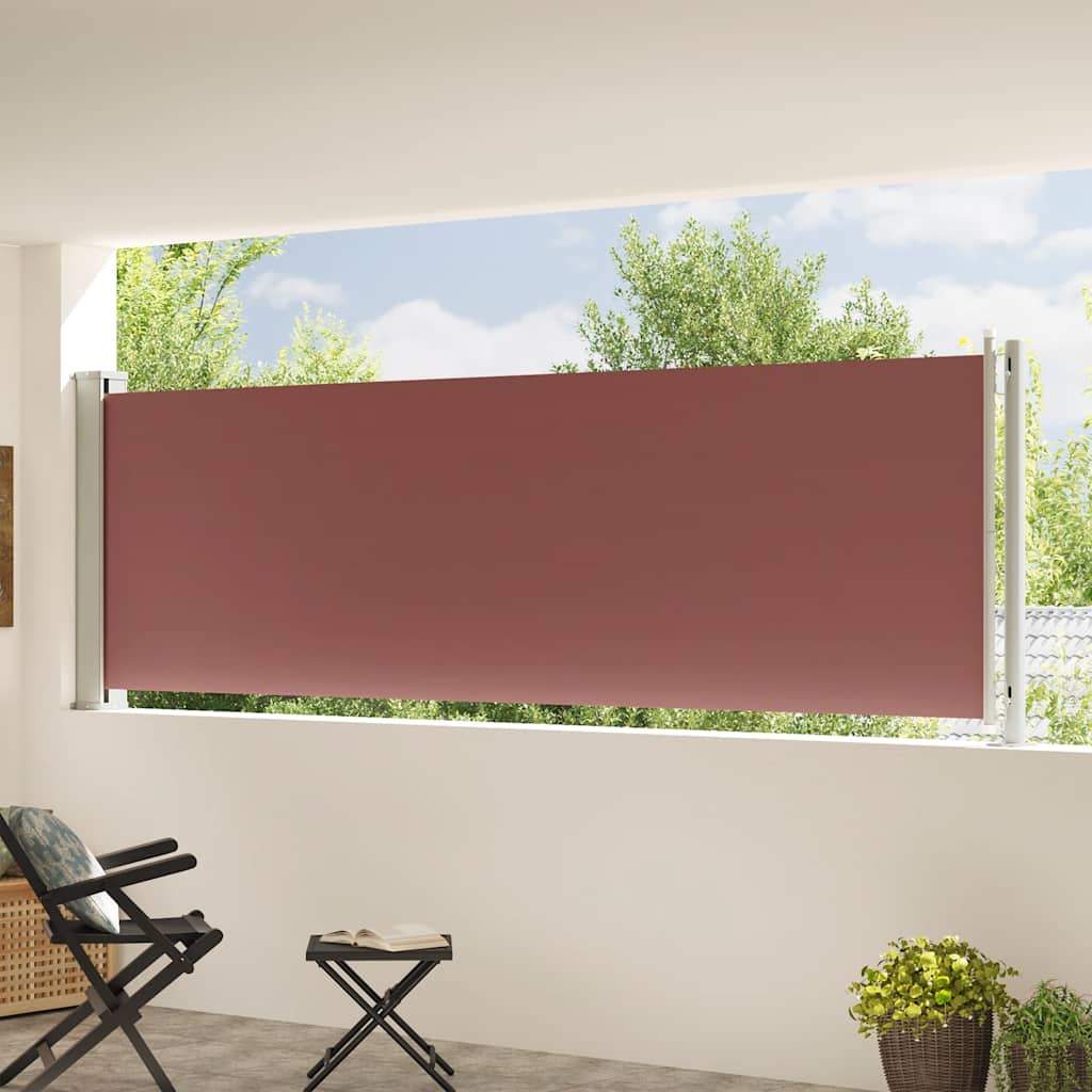 Seitenmarkise Ausziehbar 117x600 cm Braun