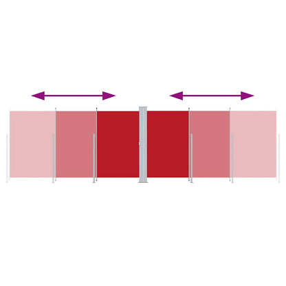 Seitenmarkise Ausziehbar Rot 220x600 cm