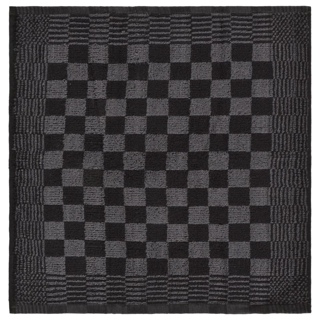 20-tlg. Handtuch-Set Schwarz und Grau Baumwolle