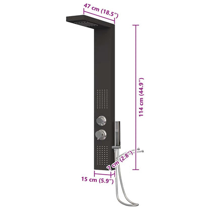Duschpaneel-System Aluminium Schwarz