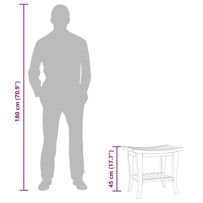 Badezimmer-Beistelltisch 50x35x45 cm Massivholz Teak