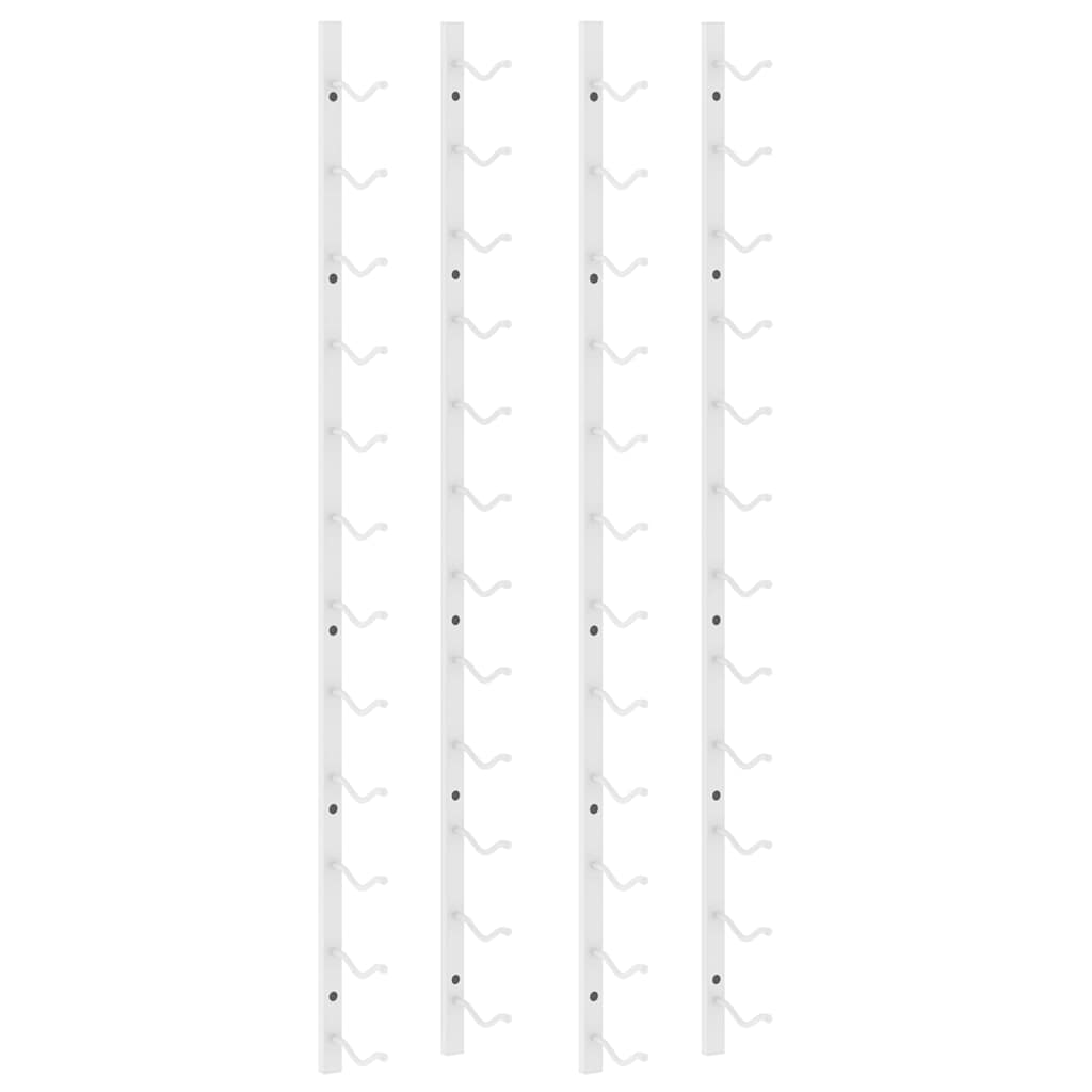 Wand-Weinregal für 12 Flaschen 2 Stk. Weiß Eisen
