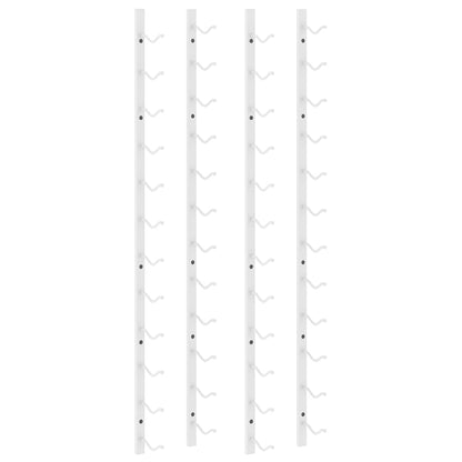 Wand-Weinregal für 12 Flaschen 2 Stk. Weiß Eisen