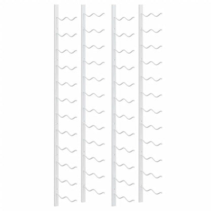 Wand-Weinregal für 24 Flaschen 2 Stk. Weiß Eisen
