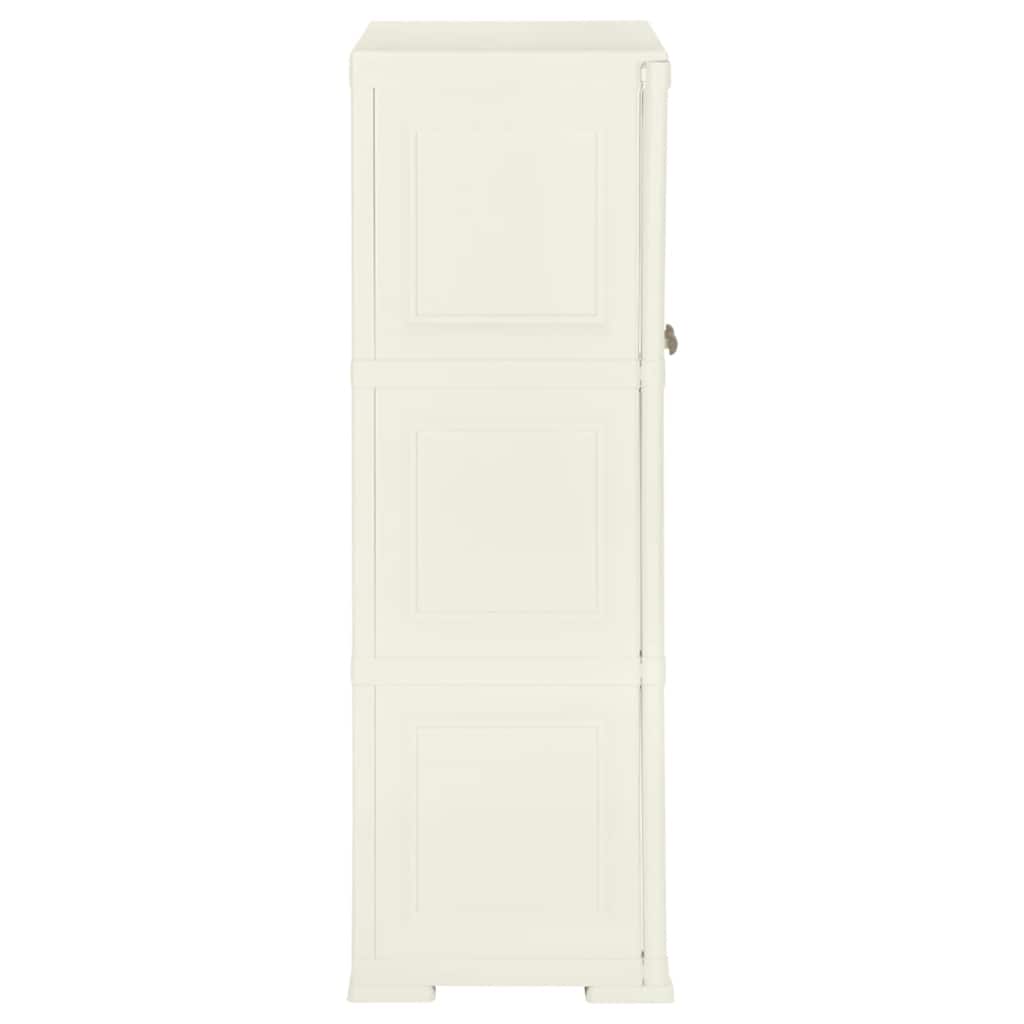 Kunststoffschrank 79x43x125 cm Holzdesign Vanilleeis