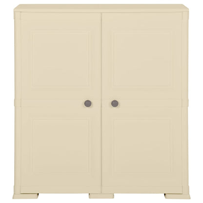 Kunststoffschrank 79x43x85,5 cm Holzdesign Angora-Weiß