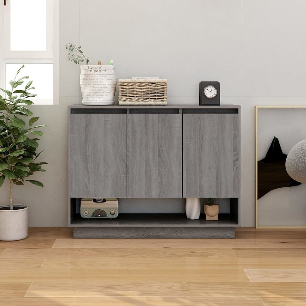 Sideboard Grau Sonoma 97x31x75 cm Holzwerkstoff