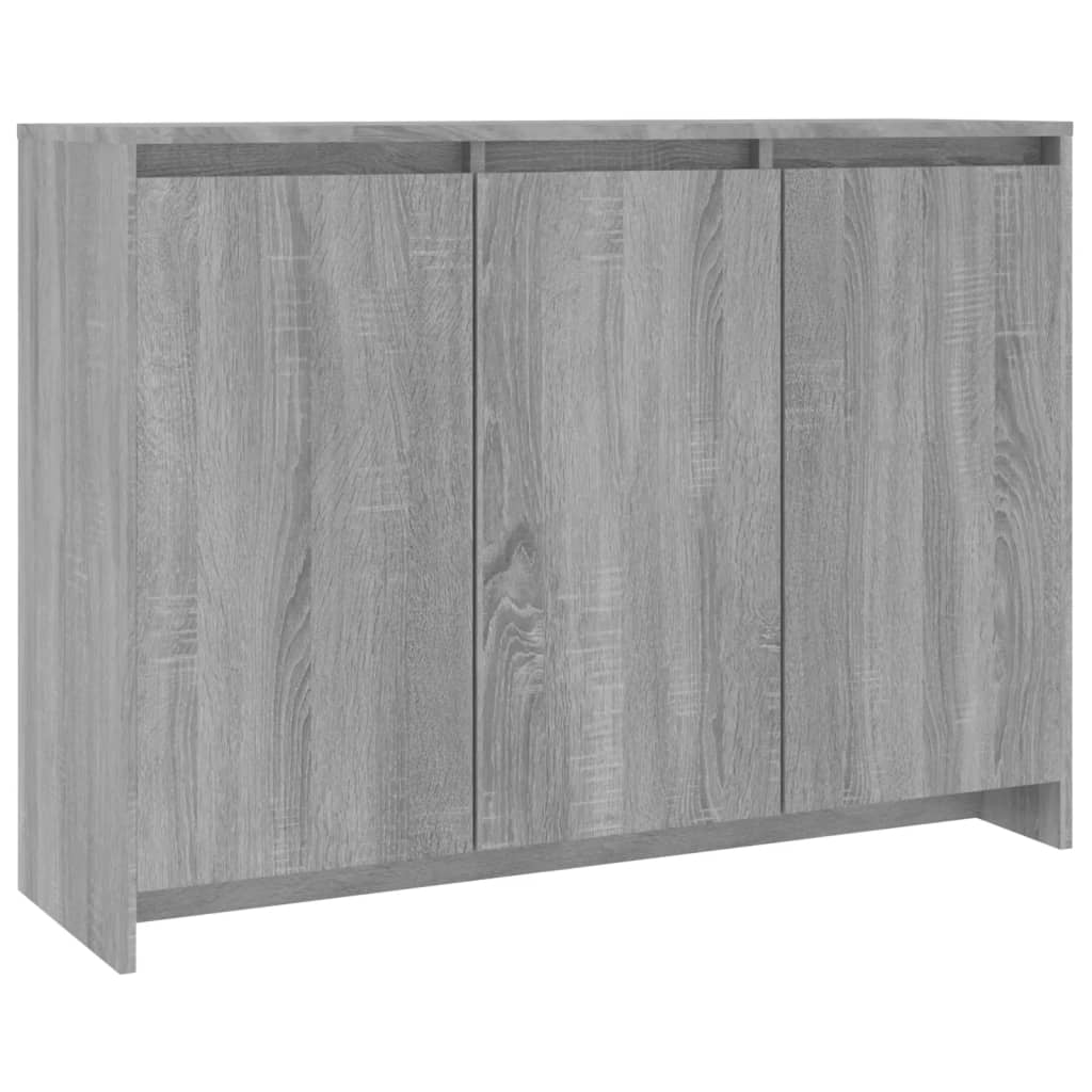Sideboard Grau Sonoma 102x33x75 cm Holzwerkstoff