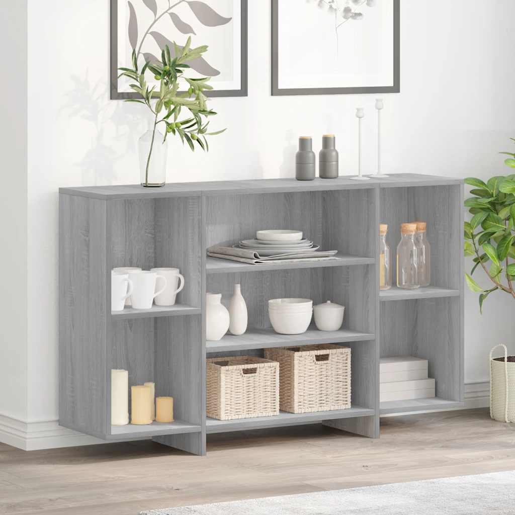 Sideboard Grau Sonoma 120x30x75 cm Holzwerkstoff