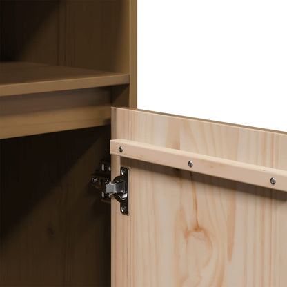 Highboard Honigbraun 37x34x110 cm Massivholz Kiefer