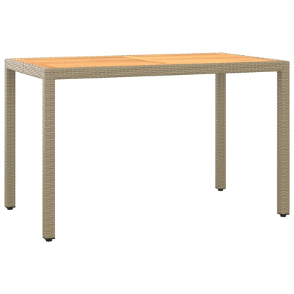 3-tlg. Garten-Essgruppe mit Kissen Poly Rattan Beige