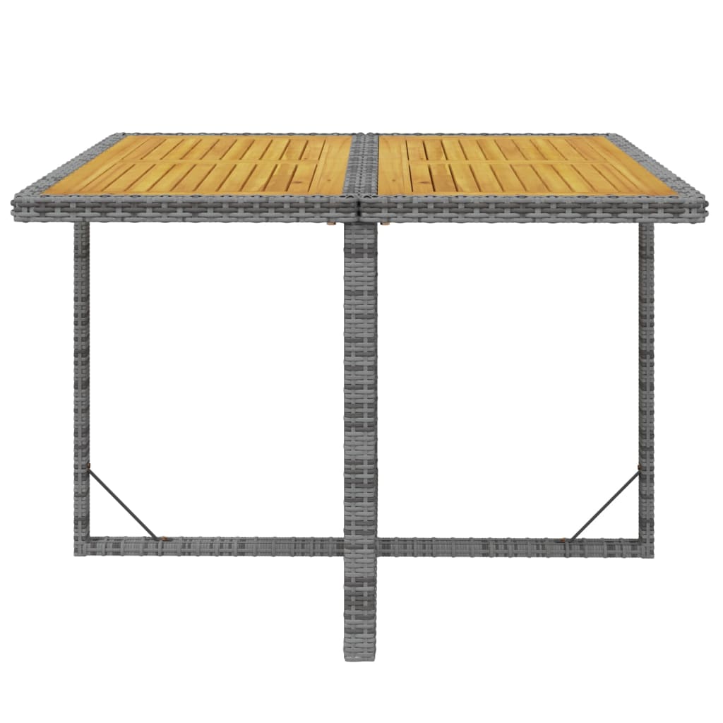 9-tlg. Garten-Essgruppe mit Kissen Poly Rattan Grau