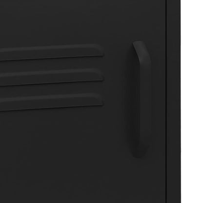 Nachttische 2 Stk. Schwarz 35x35x51 cm Stahl