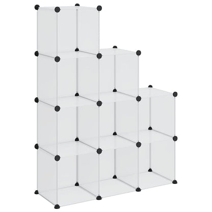 Regalsystem mit 9 Würfeln Transparent PP