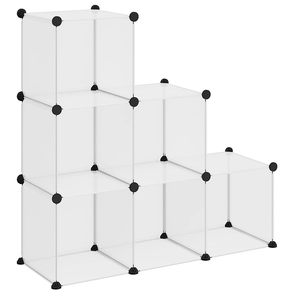 Regalsystem mit 6 Würfeln Transparent PP