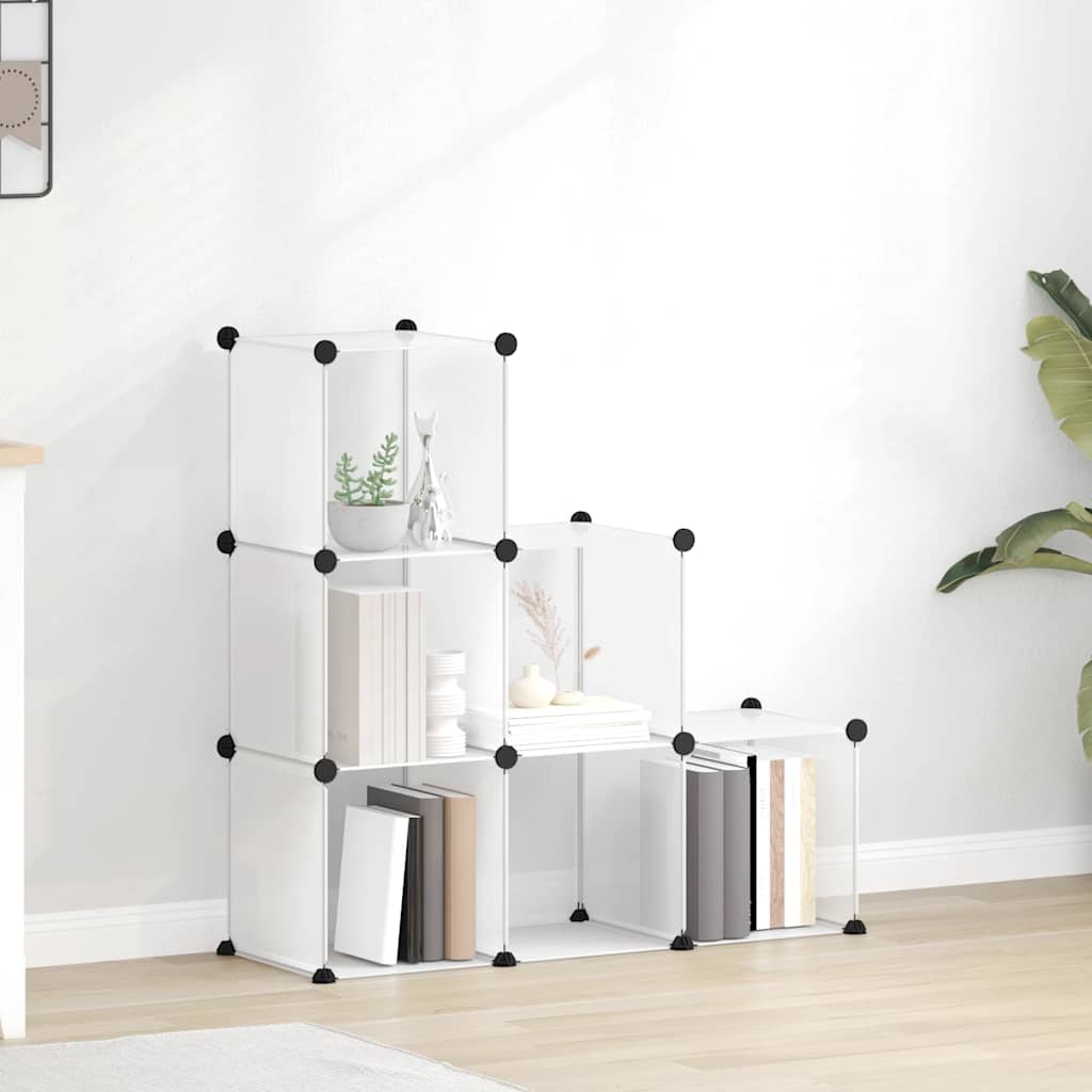 Regalsystem mit 6 Würfeln Transparent PP