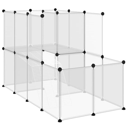 Kleintierkäfig Transparent 142x74x93 cm PP und Stahl