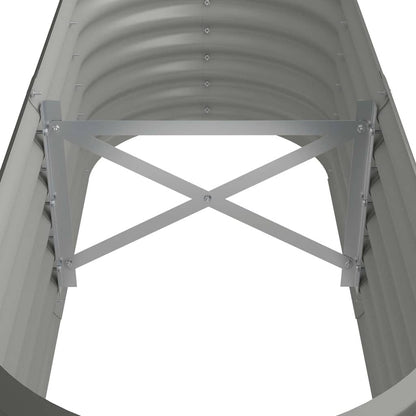 Hochbeet Verzinkter Stahl 114x40x36 cm Grau