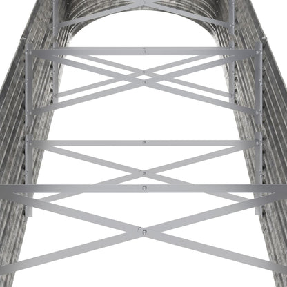 Hochbeet Verzinkter Stahl 296x80x68 cm Silbern