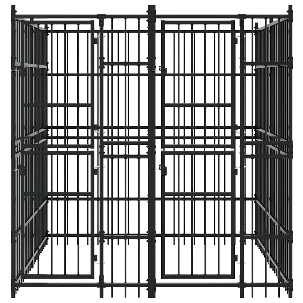 Outdoor-Hundezwinger Stahl 3,69 m²