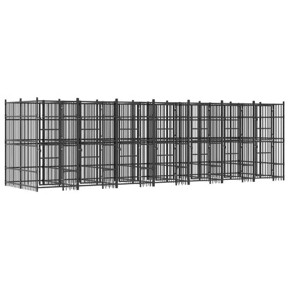 Outdoor-Hundezwinger Stahl 12,9 m²