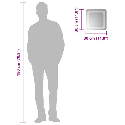 LED-Badspiegel 30x30 cm