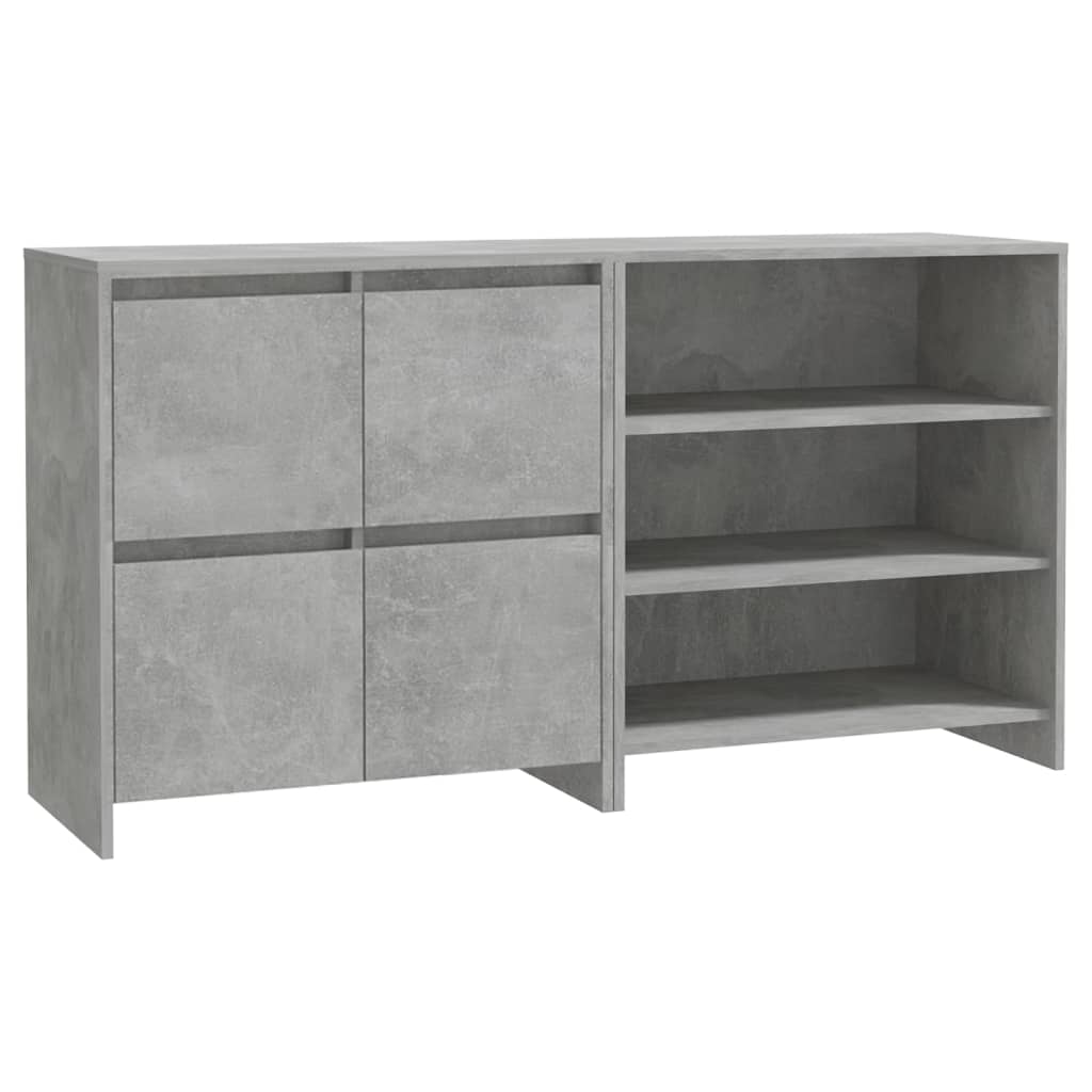2-tlg. Sideboard Betongrau Holzwerkstoff