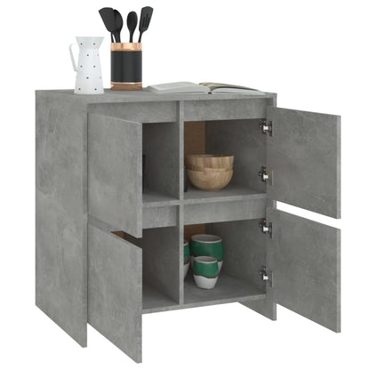 Sideboards 2 Stk. Betongrau 70x41x75 cm Holzwerkstoff
