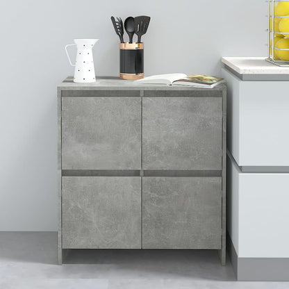 Sideboards 2 Stk. Betongrau 70x41x75 cm Holzwerkstoff