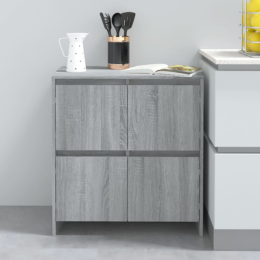 Sideboards 2 Stk. Grau Sonoma 70x41x75 cm Holzwerkstoff