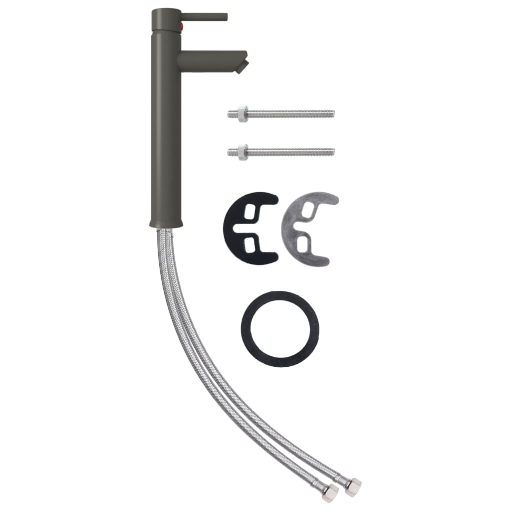 Badezimmer Waschbecken mit Wasserhahn Ablaufgarnitur Schwarz