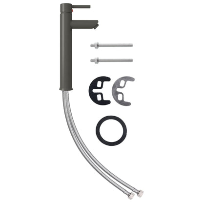 Badezimmer Waschbecken mit Wasserhahn Ablaufgarnitur Schwarz