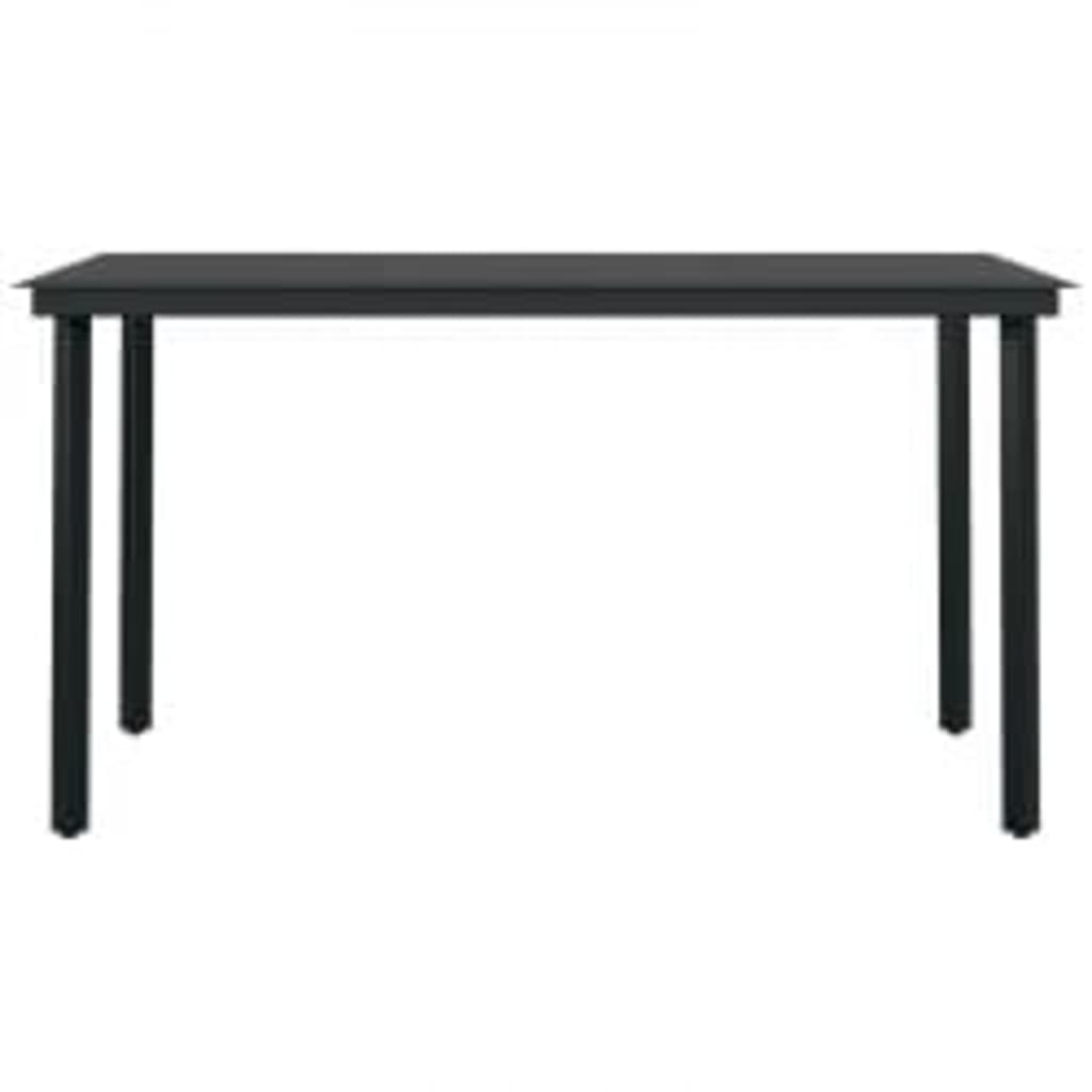 5-tlg. Garten-Essgruppe mit Kissen Schwarz