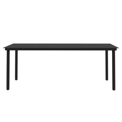 9-tlg. Garten-Essgruppe mit Kissen Schwarz