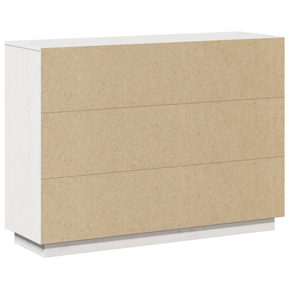 Sideboard Weiß 110,5x35x80 cm Massivholz Kiefer