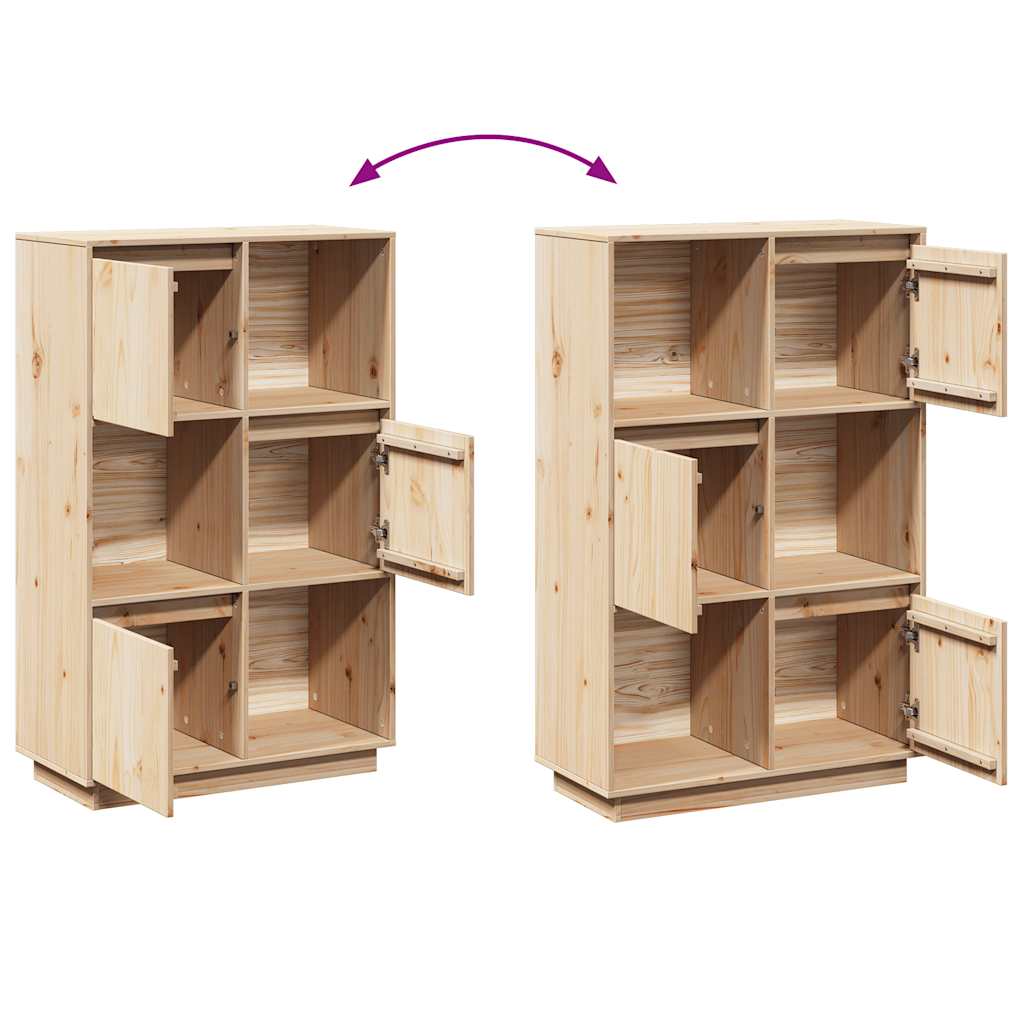 Highboard 74x35x117 cm Massivholz Kiefer