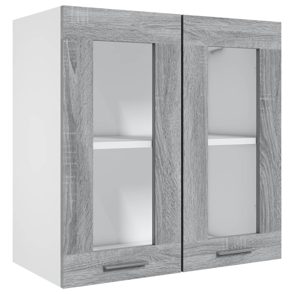 Hängeschrank Lyon Glas Grau Sonoma 60x31x60 cm Holzwerkstoff