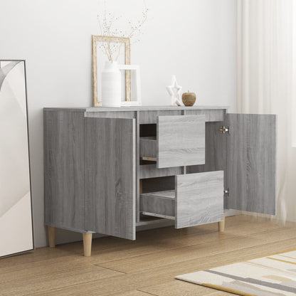 Sideboard Grau Sonoma-Eiche 103,5x35x70 cm Holzwerkstoff
