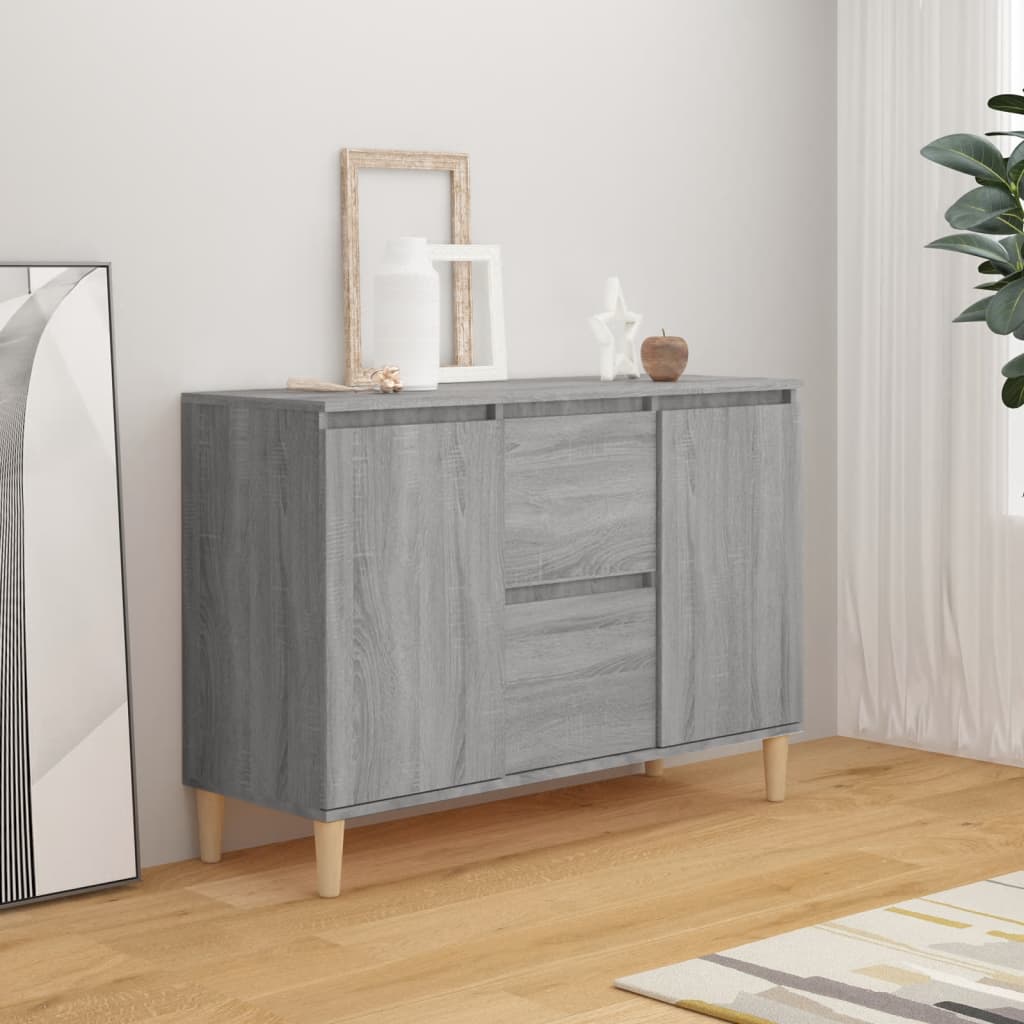 Sideboard Grau Sonoma-Eiche 103,5x35x70 cm Holzwerkstoff