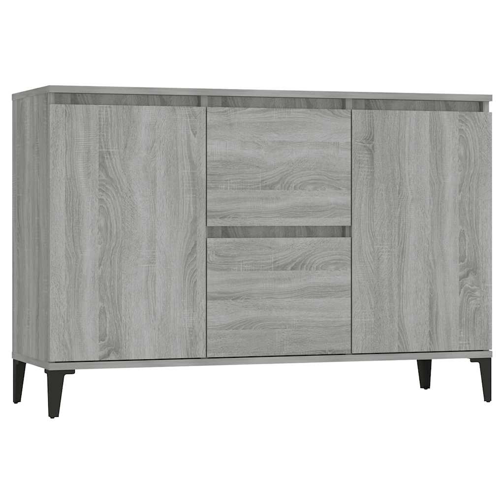 Sideboard Grau Sonoma 102x35x70 cm Holzwerkstoff