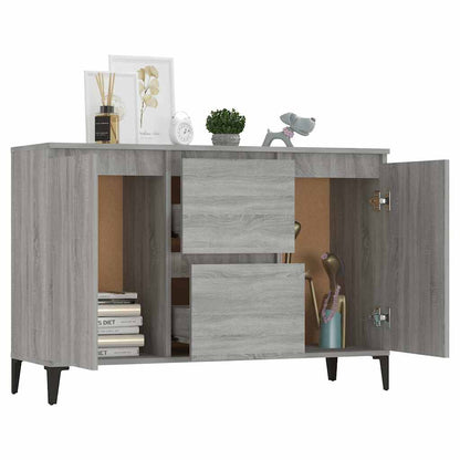 Sideboard Grau Sonoma 102x35x70 cm Holzwerkstoff