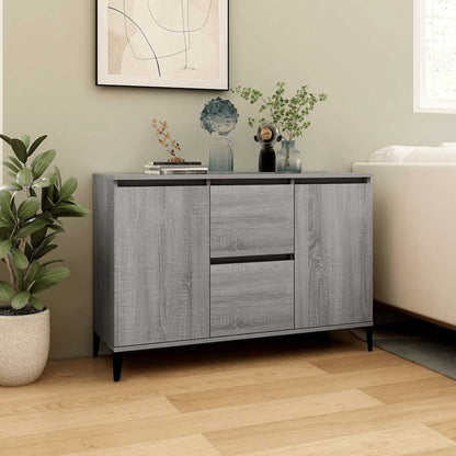 Sideboard Grau Sonoma 102x35x70 cm Holzwerkstoff