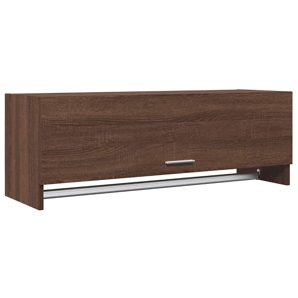 Kleiderschrank Braun Eichen-Optik 100x32,5x35 cm Holzwerkstoff