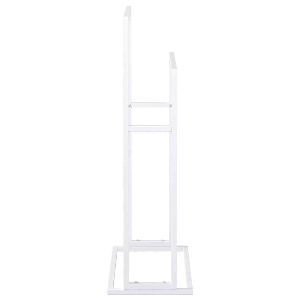 Handtuchständer Weiß 48x24x78,5 cm Eisen