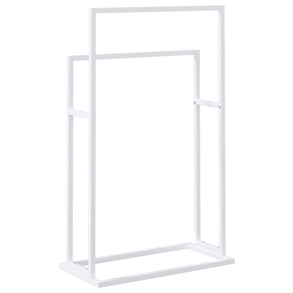 Handtuchständer Weiß 48x24x78,5 cm Eisen