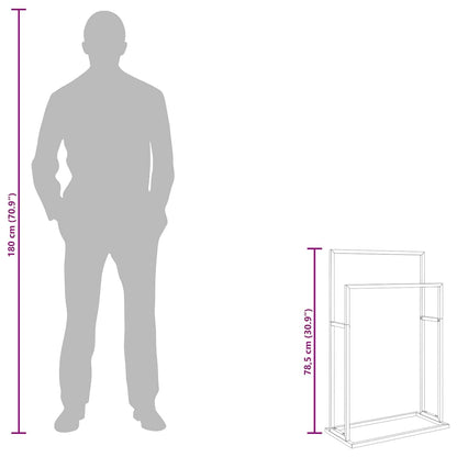 Handtuchständer Gold 48x24x78,5 cm Eisen